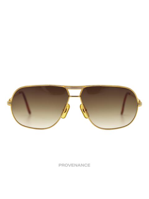 Cartier Tank Louis Vintage Sunglasses - Gold Brown 62 GM