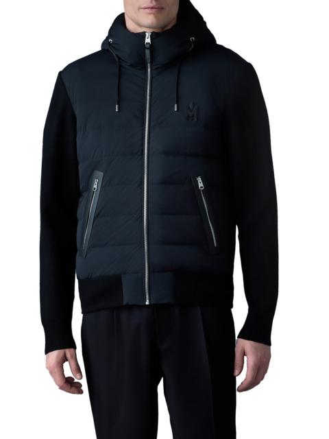 MACKAGE Mackage Andrew Quilted Down Stretch Mixed Media Jacket in Black at Nordstrom