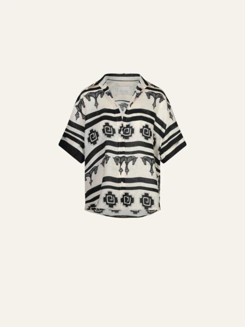 Johanna Ortiz La Creciente Shirt Ecru-Black