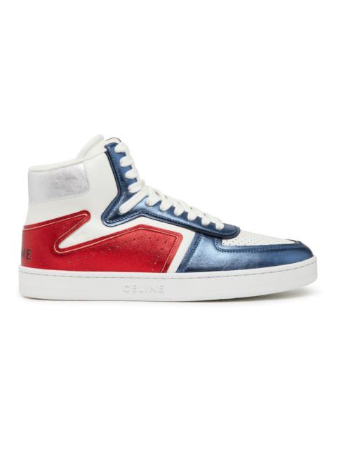 CELINE CT-01 "Z" Trainer high top sneaker in laminated calfskin & calfskin