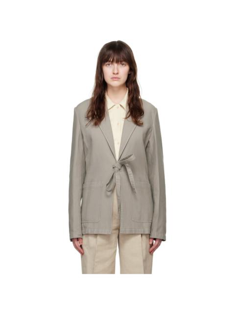 TOTEME Gray Garment-Dyed Blazer