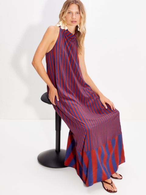 SIMONMILLER Mona Crepe Dress In Navy/Henna