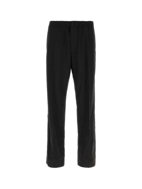 FERRAGAMO Salvatore Ferragamo Men Black Wool Blend Pant
