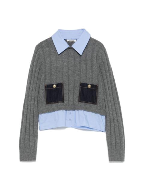 Sandro layered-effect sweater