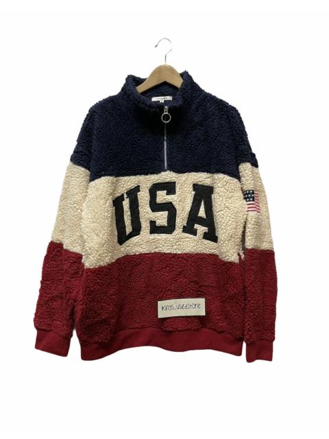 Other Designers Vintage suggestion half zip big logo USA jacket