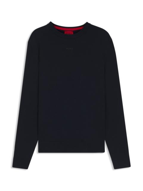HUGO LOGO-DETAIL SWEATER IN COTTON