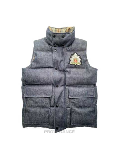 Balenciaga Embroidered Down Vest - Denim