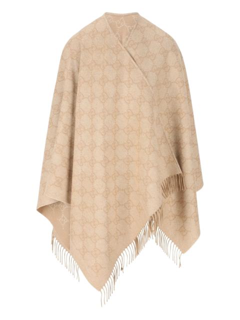 GUCCI Gucci GG-patterned Fringed Cape