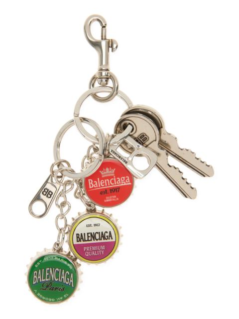 BALENCIAGA Balenciaga Bottle Caps Key Chain in 8184 Silver/Multicolor at Nordstrom