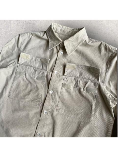 Helmut Lang Archive 1998 Double Velcro Pocket Corduroy Shirt