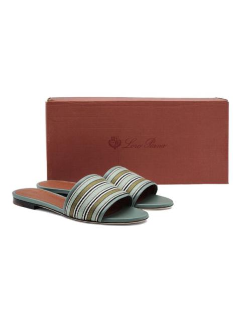Loro Piana Loro Piana The Suitcase Stripe Sandals in Blue 36.5 6 US $750