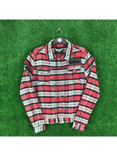 Other Designers Japanese Brand - Vintage Flannel Checkered Jacket Chrome Heart Style Design