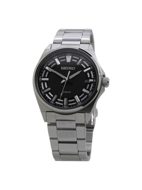 Other Designers Seiko Classic Quartz Black Dial Men's Watch SUR505P1