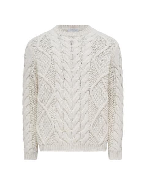 GABRIELA HEARST Geoffrey Knit Sweater in Ivory Cashmere
