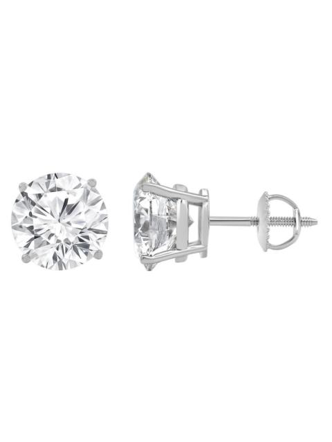 Other Designers Brilliant Diamond 6.50 Carat Prong Set 14K White Gold Round-cut Lab Grown Diamond Stud Earring (J,VS