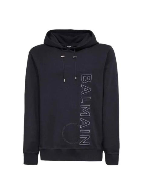 Balmain Balmain Logo Embossed Drawstring Hoodie, Size Large