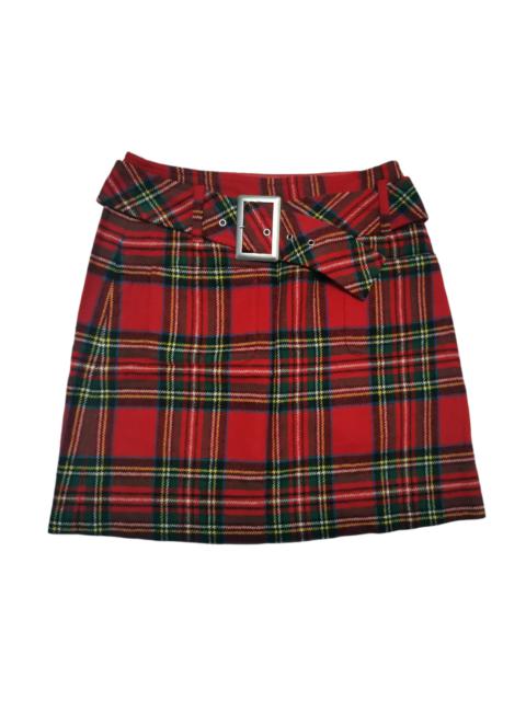 Other Designers Agnes B. - Agnes B. Paris Mini Skirt Red Tartan Check Sexy Punk
