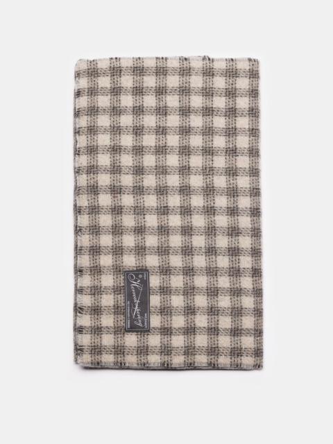 mfpen Wool Scarf in Grey Double Faced Check