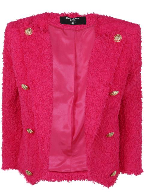 Balmain Women 8 Button Tweed Spencer Jacket