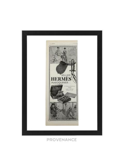 Hermes Antique Vintage Newsprint Ad - SELLIER MAROQUINIER