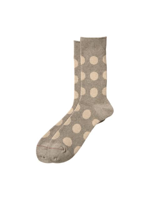 ROTOTO® Porthole Dot Socks Grayge/Light Beige
