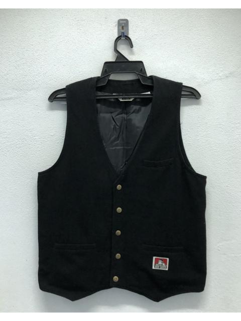 Other Designers Vintage - Ben Davis Wool Blend Work Vest - Black - Size L