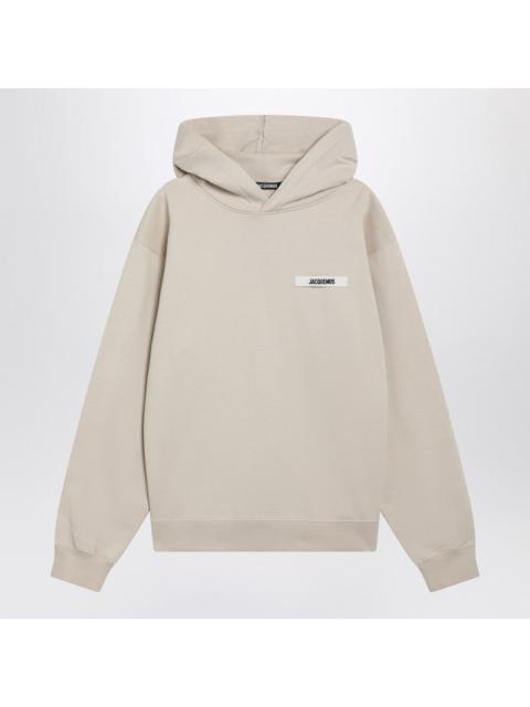 JACQUEMUS Jacquemus Beige Sweatshirt With Grosgrain Logo Men