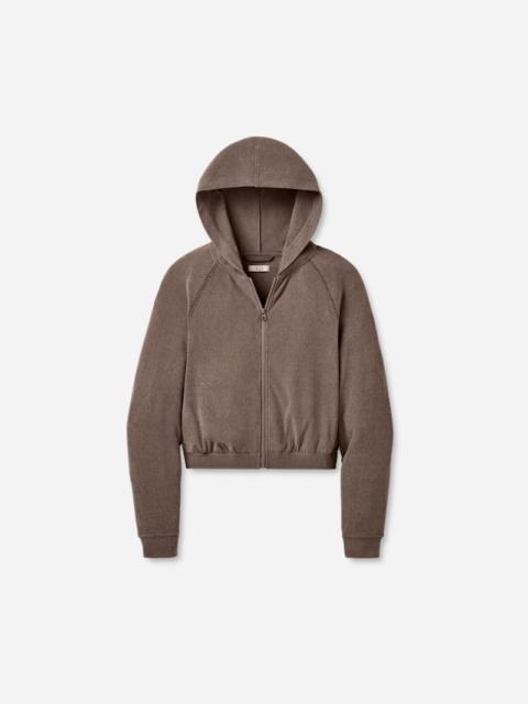 UGG ® Women's Aubrie Zip Hoodie Polyester Tops in Oyster Brown