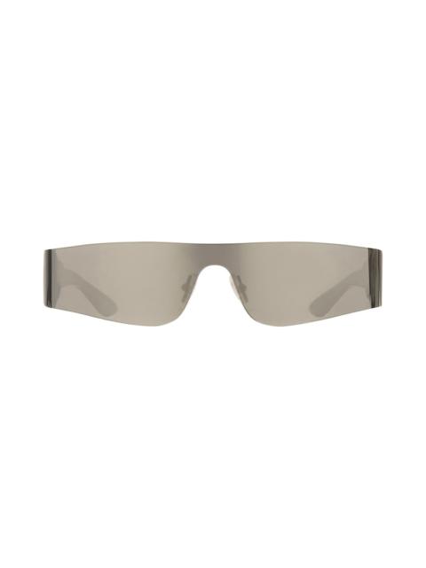 BALENCIAGA Mono Rectangle Sunglasses in Silver