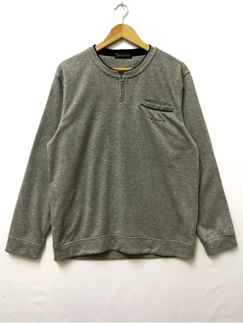 Other Designers Vintage - Gianni Valentino Half Zipper Sweatshirt Grey Large