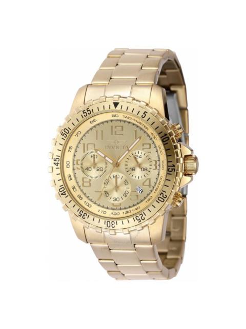 Invicta - Open Box - Invicta Specialty Chronograph GMT Quartz Gold Dial Men's Watch 48379