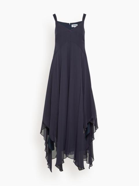 Saint Art Riley Handkerchief Dress in Navy
