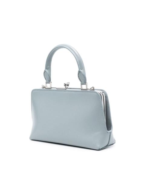 Goji logo-plaque leather tote bag