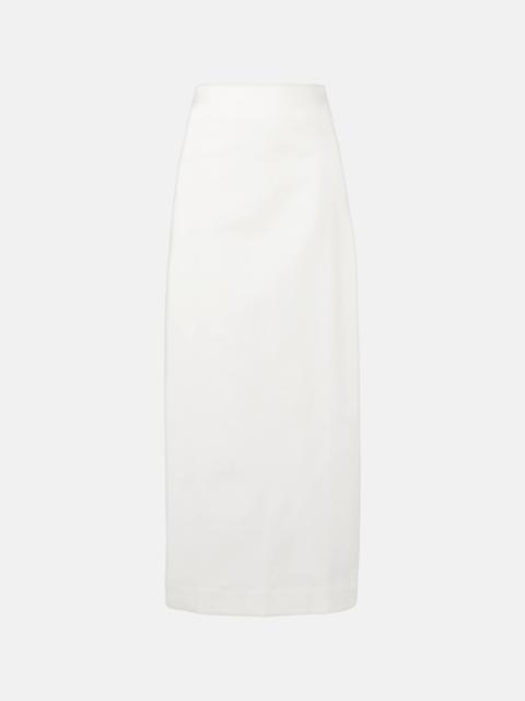 ADRIANA DEGREAS Cotton-blend maxi skirt