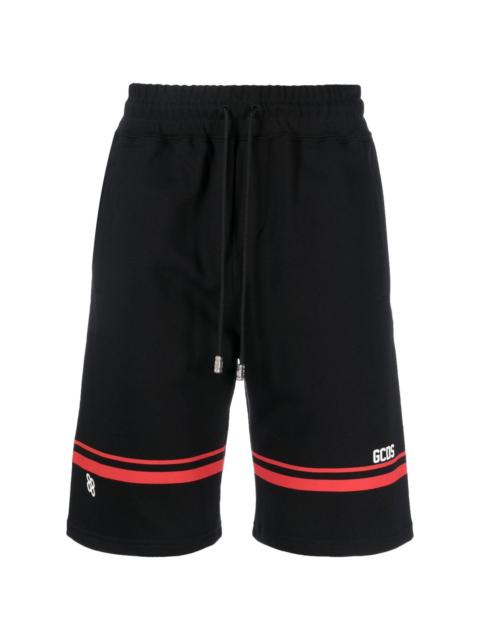 GCDS logo-print track shorts