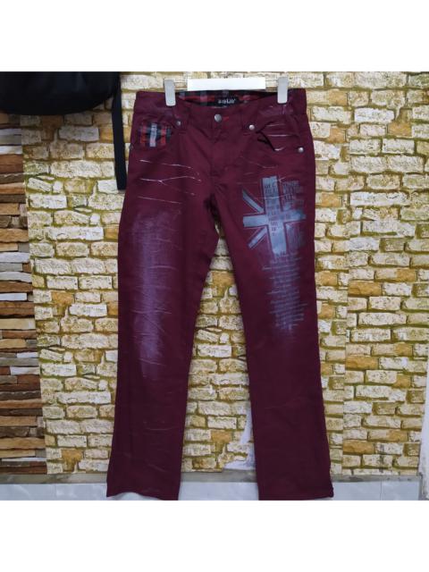 Other Designers Japanese Brand - WILD LIFE POEM PUNK BONDAGE JEANS (D3229)