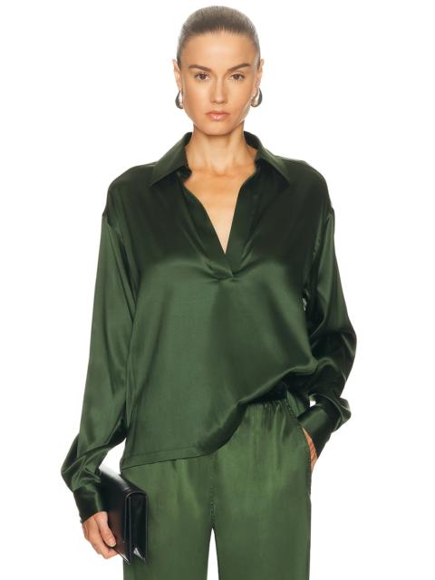 TOM FORD Satin Polo Top