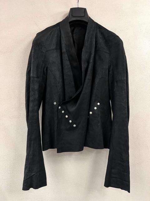 Rick Owens Rick Owens Burnt-Effect Sheepskin Daoist Robe Coat Snap-Button Jacket