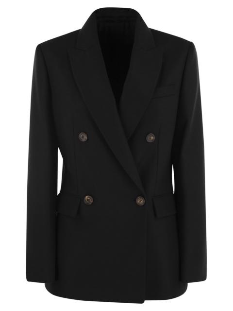 Brunello Cucinelli Brunello Cucinelli Women Wool And Cashmere Jacket With Necklace