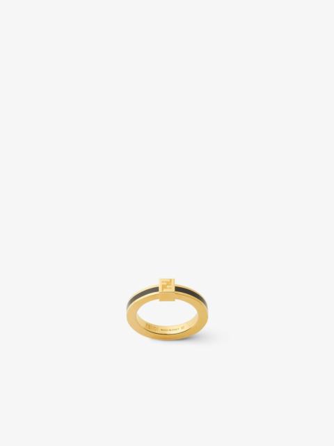 FENDI Forever Fendi ring Gold-colored and black metal ring