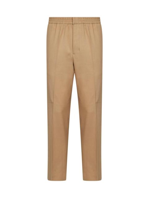 AMI Paris Ami Paris Men Beige Wool Serge Trousers With Elasticated Waistband