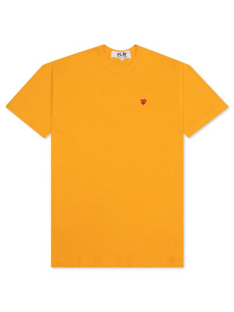 Comme des Garçons PLAY COMME DES GARCONS PLAY SMALL RED HEART T-SHIRT - YELLOW