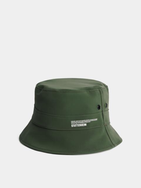 Stutterheim Beckholmen Matte Bucket Hat Green
