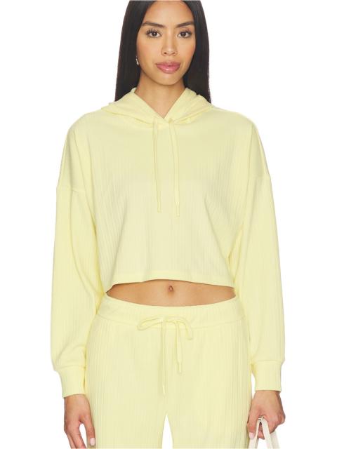 BEYOND YOGA Breathe Easy Ribbed Cropped Hoodie