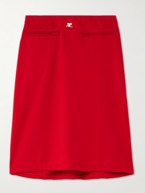 courrèges Appliquéd Jersey Skirt