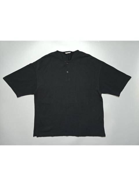 AURALEE Auralee - Super Soft Pique Henley Neck T-Shirt