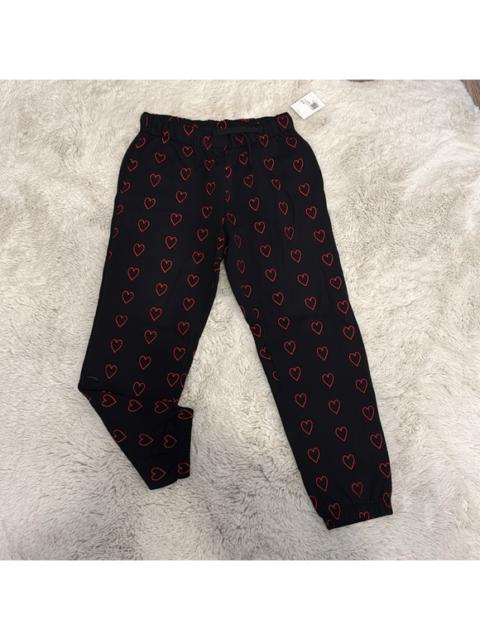 Other Designers Forever 21 Men Red Heart Embroidered Sweatpants (Unisex)
