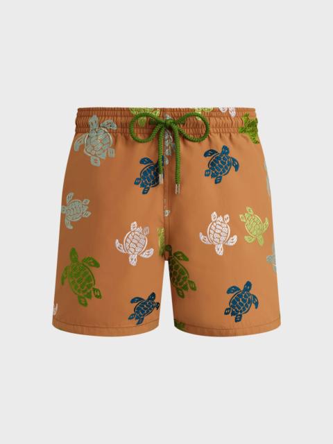 Vilebrequin Men Swim Shorts Embroidered Tortue Multicolore - Limited Edition