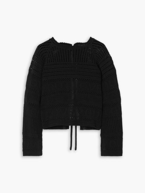 Stella McCartney Open-back crocheted cotton top