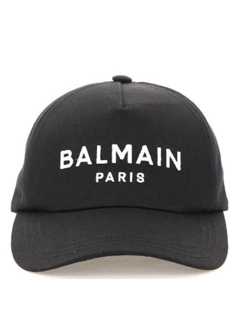 Balmain Balmain Logo Embroidered Cotton Baseball Cap